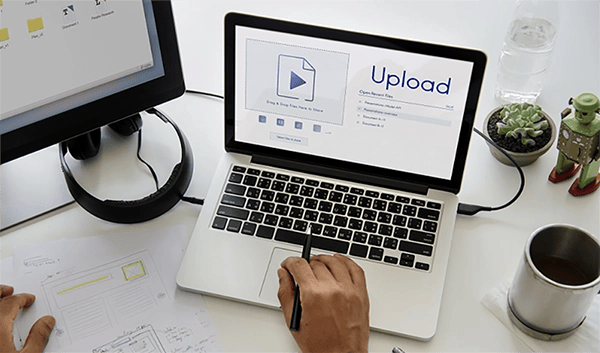 Upload on laptop