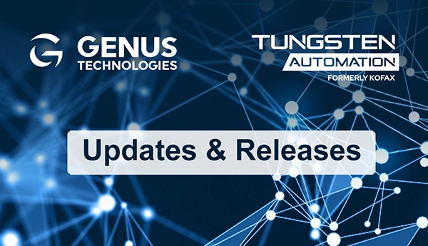 Tungsten Automation (Formerly Kofax) Software Release, New Features And Improvements for 03/03/2024 - 03/09/2024