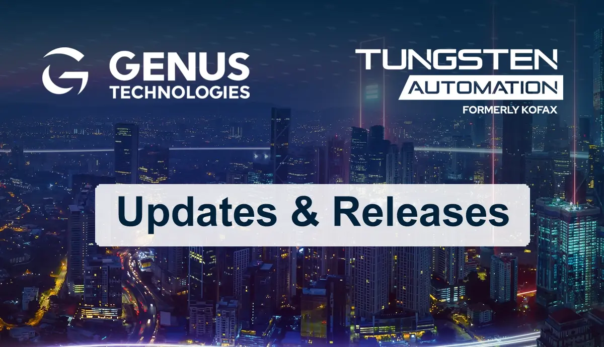 Tungsten Updates with Genus logo